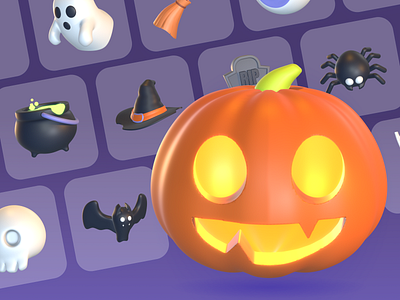 Halloween 3D Icons 3d icon 3d ilustration app design icon illustration logo ui ux