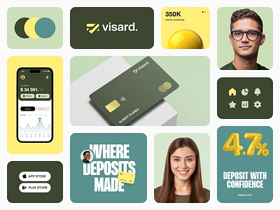 Visard Banking/Fintech Branding brand brand guidelines brand identity brand sign branding business halo halo lab identity logo logo design logotype marketing packaging startup visual identity