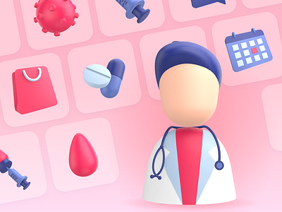 Medical 3D Icons 3d icon 3d ilustration app design icon illustration logo ui ux