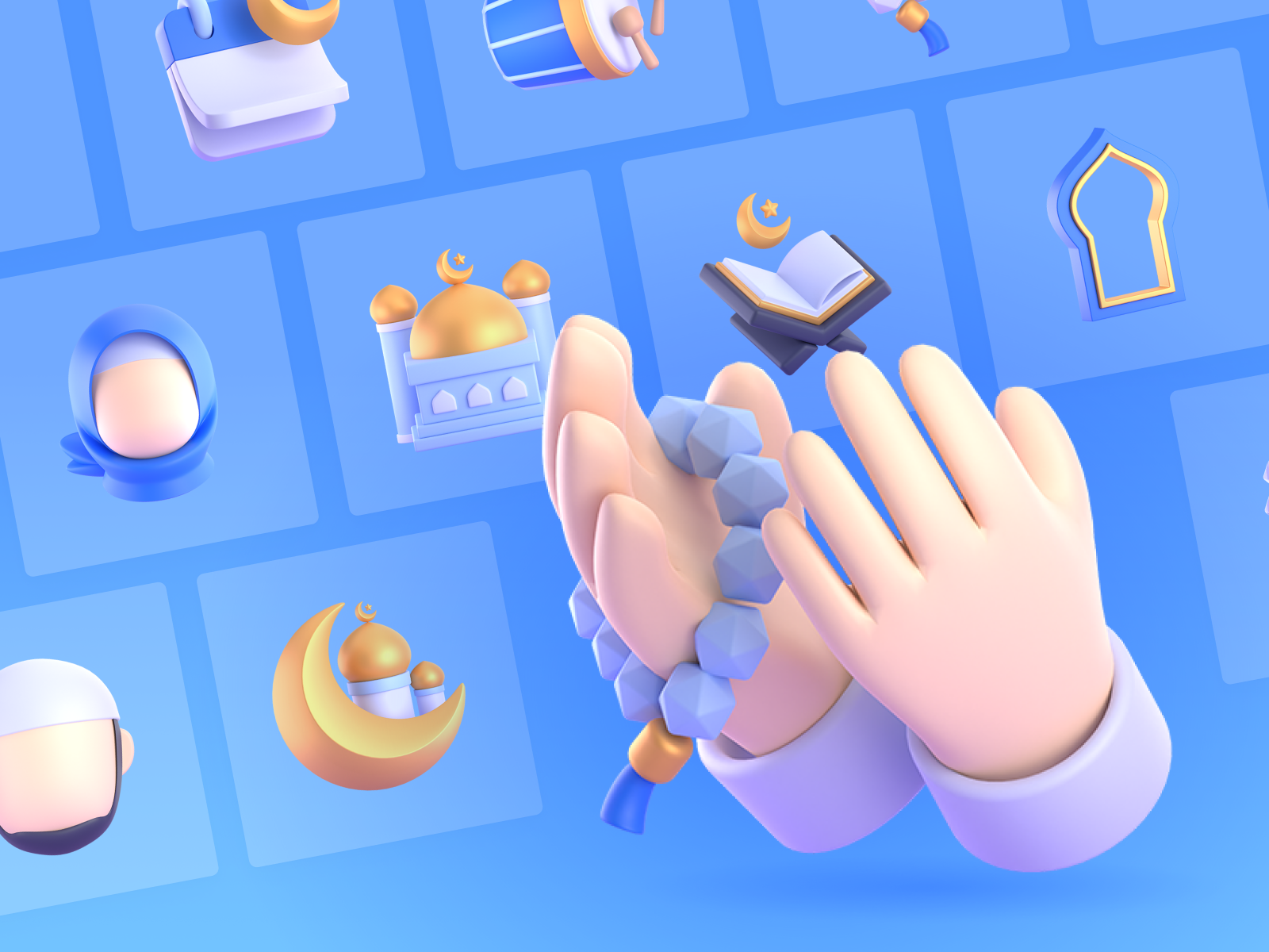 Ramadan 3D Icons 3d icon 3d ilustration app design icon illustration logo ui ux