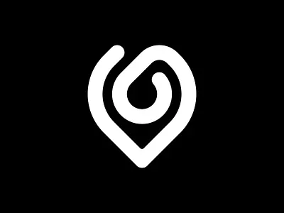 Location Pin Map Loop Icon Logo Mark branding design find graphic design icon location logo logo design loop map mark marker minimalist modern navigation pin place search simple symbol
