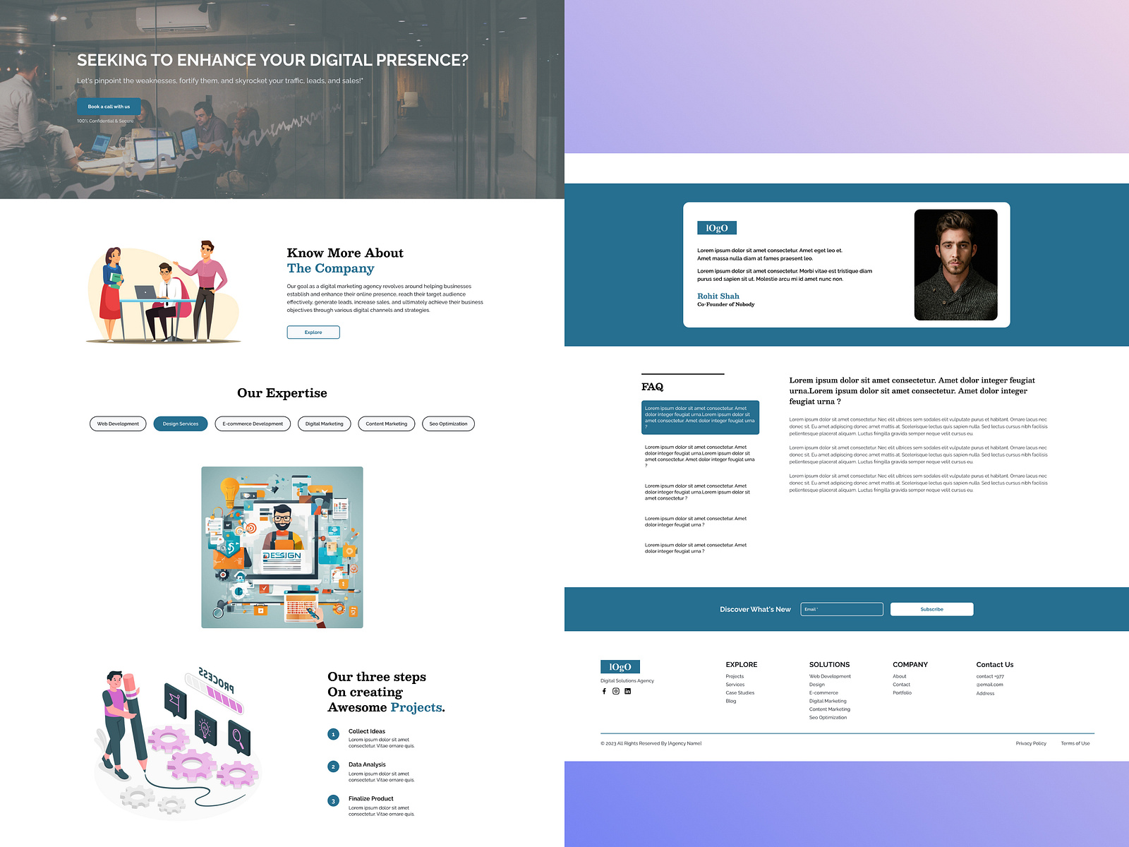 Digital Marketing Agency - Landing Page by Pranaya Rajbhandari on Dribbble