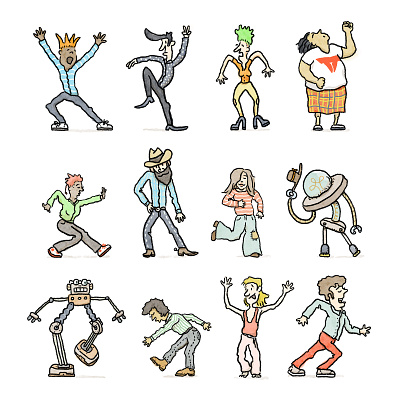 Dancers dance illustration procreate