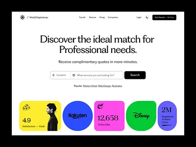 Freelance - Hiring Website agency branding dstudio header hero hiring website illustration job search landing page minimal premium design product design typography ui ui ux user experience ux web web design website
