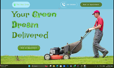 A website for a Lawn Care Business. animation branding business figma hero section landing page lawn care ui ux web design