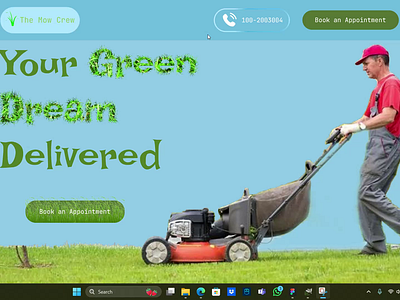 A website for a Lawn Care Business. animation branding business figma hero section landing page lawn care ui ux web design