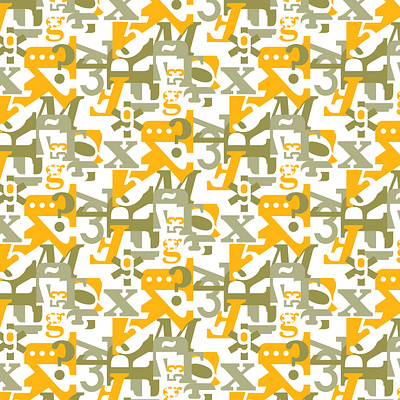 Orange Type Pattern design illustration pattern typography