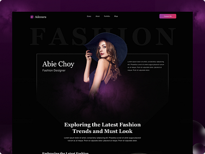 Creative Fashion Portfolio animation artdirection branding creativeportfolio designinspiration digitaldesign dribbbleshowcase graphic design graphicdesign inspiration interactiondesign logo portfoliodesign responsivedesign typography ui uiuxdesign uxui visualidentity webdesign