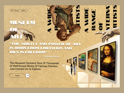 Museum of Art - Website Concept art branding concept graphic design motion graphics museum product design ui website