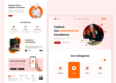 Food Landing Page UI food food web design food website responsive restaurant ui ui design web design