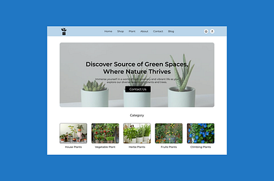 Evergreen Haven Nursery Website figma design gardening website landing page design nursery website ui ui design website design website template website ui