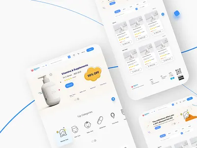 Pharmacy website design. design desktop flat graphic design illustration minimal ui ux website