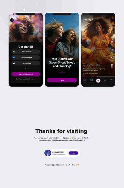 Music/Disco App Design design figma landing page ui uxui virtual reality vr web website design