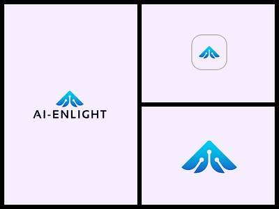 AI-Enlight Technology Logo app icon logo app logo software company logo software logo startup logo tech logo technology company logo technology logo