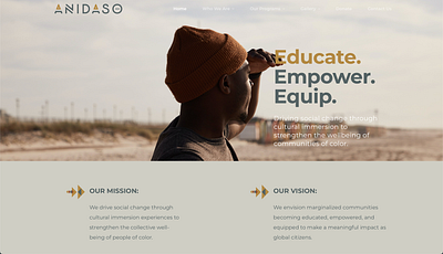 Anidaso 360 Web Dev: Empowering Cultural Immersion. front end ui ux