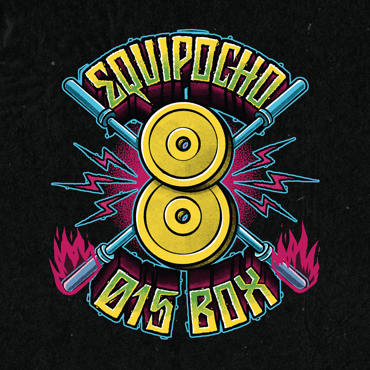 Equipocho apparel box clothing cross training crossfit crosstraining fitness handlettering illustration lettering t shirt design training tshirt