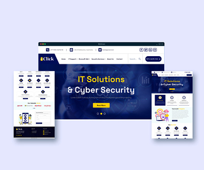 IT Solutions & Cyber Security Landing Page. design freelancing graphic design illustration photoshop technology uiux website