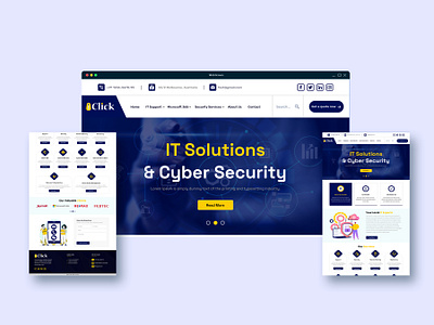 IT Solutions & Cyber Security Landing Page. design freelancing graphic design illustration photoshop technology uiux website