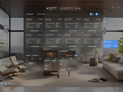 Patient Overview Health Dashboard animation calendar dashboard dashboard ui design digital agency doctor appointment health dashboard healthcare healthtech interaction interface medtech patient ui planner schdulling ui user experience vr vr apple