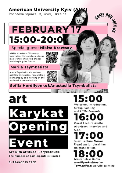 Karykat poster opening event branding graphic design