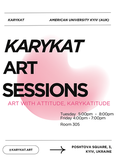 Karykat art session poster branding graphic design