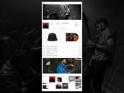 Musician Band Website art direction band branding brutal brutalism creative design flat layout minimal minimalism minimalist modern musician ui ux web webdesign website white space