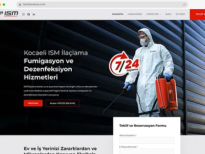 ISM Pest Control Website Design pest control ui web design website wordpress