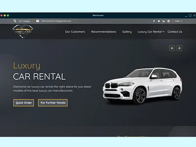 Car Rental Website Landing Page. branding carrental design freelancing graphic design photoshop ui uiux website