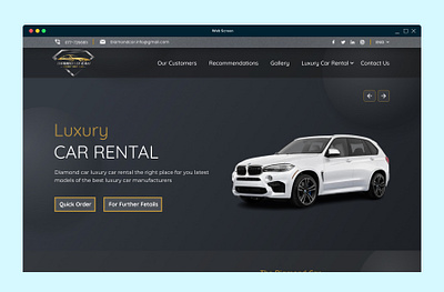 Car Rental Website Landing Page. branding carrental design freelancing graphic design photoshop ui uiux website