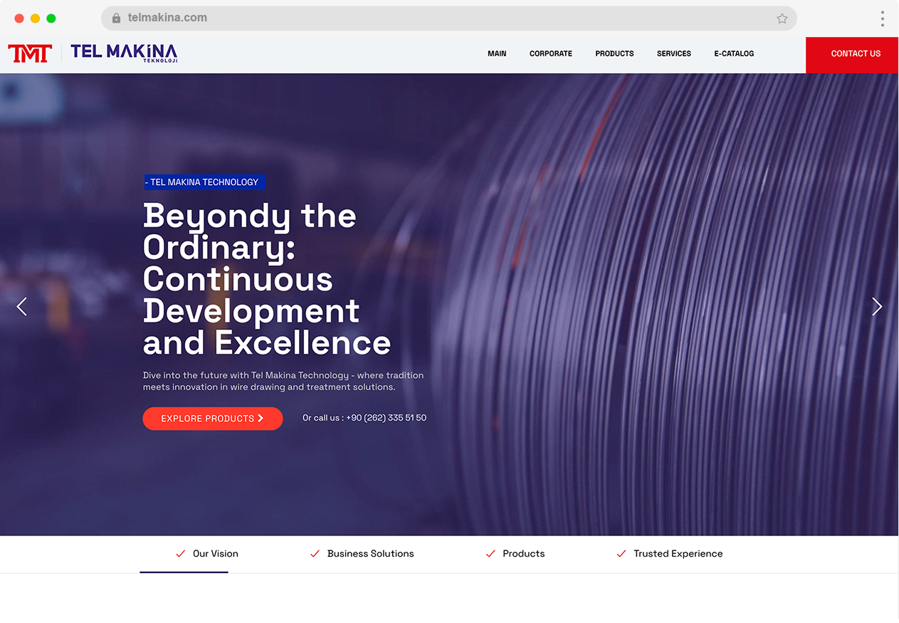 TMT Web Design corporate industrial web design website design wordpress