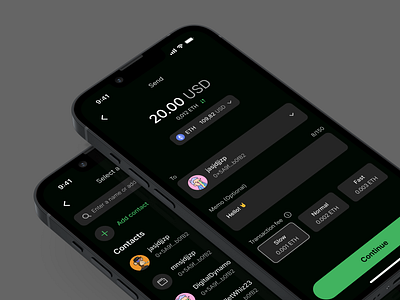 CoinWell Wallet - Send app assets balance ceyptocurrency clean ethereum figma ios mobile nft product design send transaction transaction fee ui ux wallet