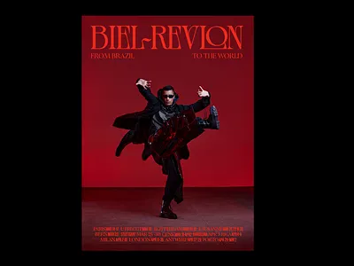 BIEL REVLON dance dancer logotype poster red