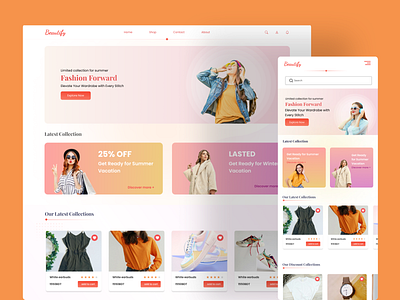 Chic Threads: Fashion E-commerce Website Design fashion ui website website design