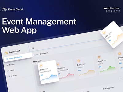 Event Cloud app branding crm design easily schedule event app event crm event management platform event management system event management tool event organizing event software figma planning tool ui user experience user interface ux web app design wedding organisation