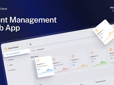 Event Cloud app branding crm design easily schedule event app event crm event management platform event management system event management tool event organizing event software figma planning tool ui user experience user interface ux web app design wedding organisation