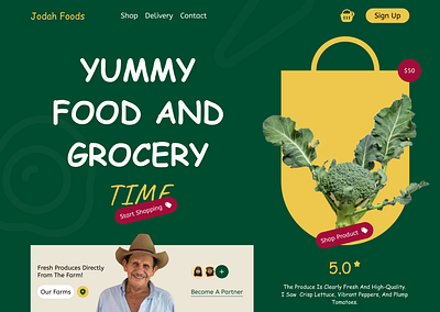 food shopping website design 3d animation branding graphic design logo ui