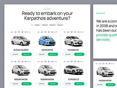 Website for a car rental company design elementor website wordpress