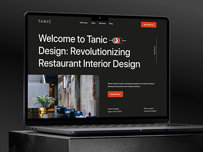 Tanic Design - Header Concept agency architecture barkahlabs dark theme design agency header hero interior interior agnecy ui ui design uiux web design website