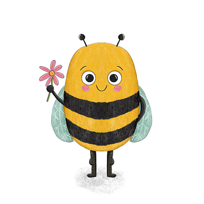 Sweet Bee Character adobe fresco bookillustration character design characterdesign childrensillustration digital illustration illustration photoshop