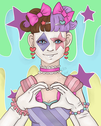 Cute Clown character design digital art digital illustration