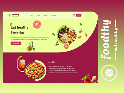 healthy food web design branding graphic design ui