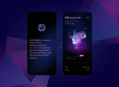 Quartz crystal stock UI app colors design experience graphic design illustration ui ux