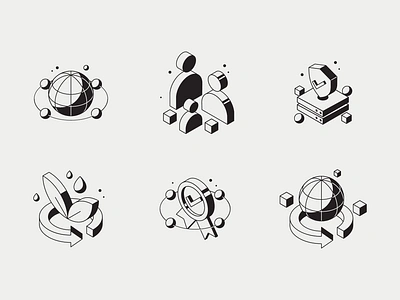 CDC - Isometric Icons branding design geometric icon illustration isometric line spot illustration ui vector