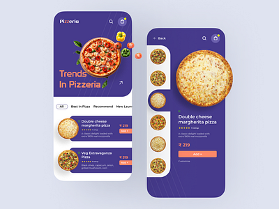 Pizzeria 🍕 - Pizza delivery App app branding concept design dribbble graphic design idea illustration logo mobile pizza trend ui ux vector