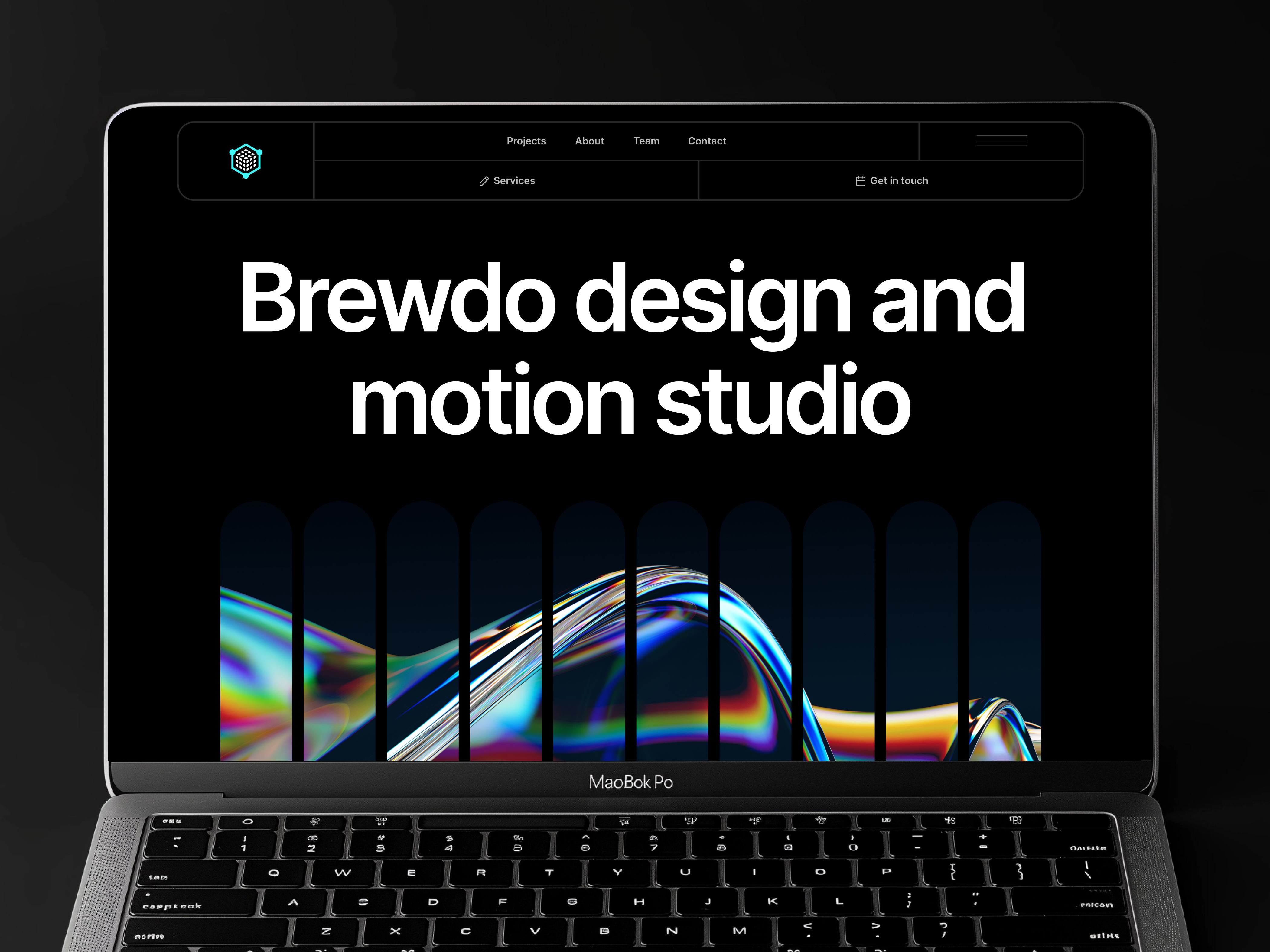 Design Studio Landing Page UI Design adobexd agency animation black branding creative dark design designers figma hero section illustration landing page logo minimalist studio design ui ui design webdesign website