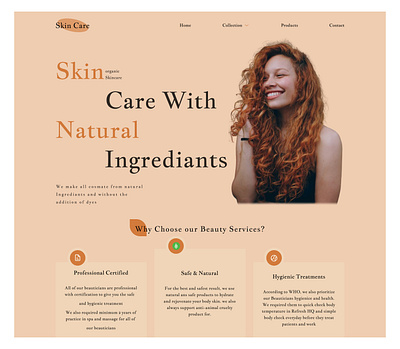 Skin Care Landing Page figma typography ui