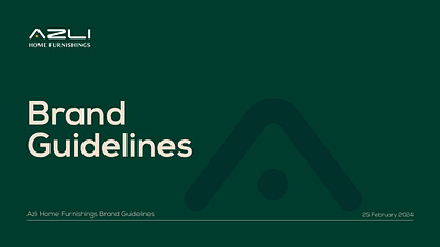Brand Guidelines | Azli Home Furnishings brand brandidentity branding design graphic design illustration logo typography vector website