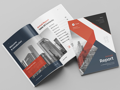 Annual Report Template annual report branding brochure business graphic design infographic print template
