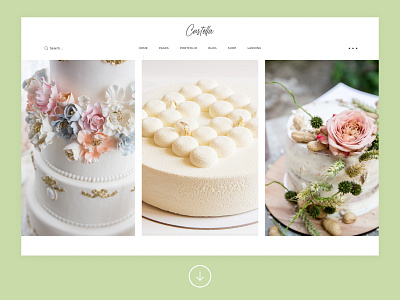 Wedding Cake Shop baker website bakery site cake shop landing page ui ux web ui website website ui