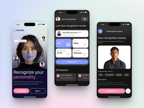 Face Me - AI Mobile App by Arounda Product for Arounda on Dribbble